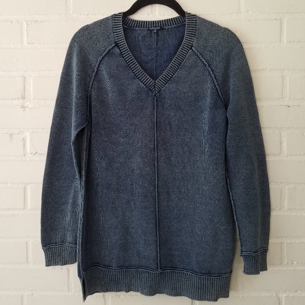 Splendid Blue V neck pullover sweater cotton S